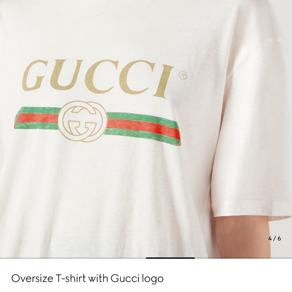 Oversize T-shirt with Gucci logo